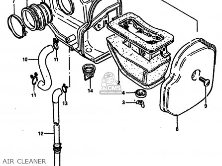 AIR CLEANER - DR250S 1986 (G) (E01 E04 E15 E18 E21 E22 E24 E39)