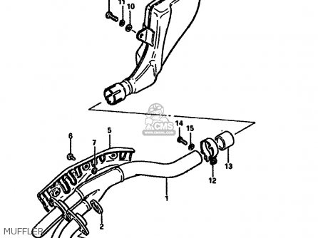 MUFFLER - DR250S 1986 (G) (E01 E04 E15 E18 E21 E22 E24 E39)