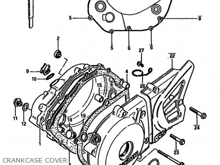 CRANKCASE COVER - DR250S 1986 (G) (E01 E04 E15 E18 E21 E22 E24 E39)