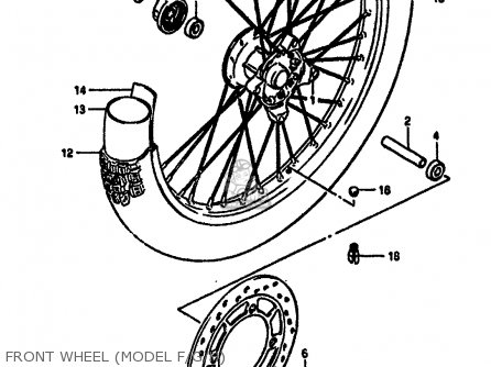 FRONT WHEEL (MODEL F/G/H) - DR250S 1986 (G) (E01 E04 E15 E18 E21 E22 E24 E39)