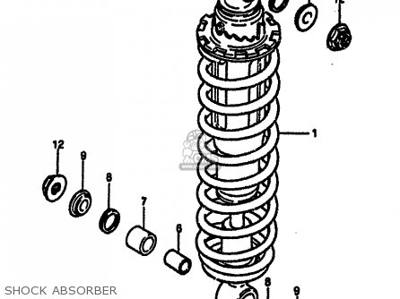 SHOCK ABSORBER - DR250S 1986 (G) (E01 E04 E15 E18 E21 E22 E24 E39)