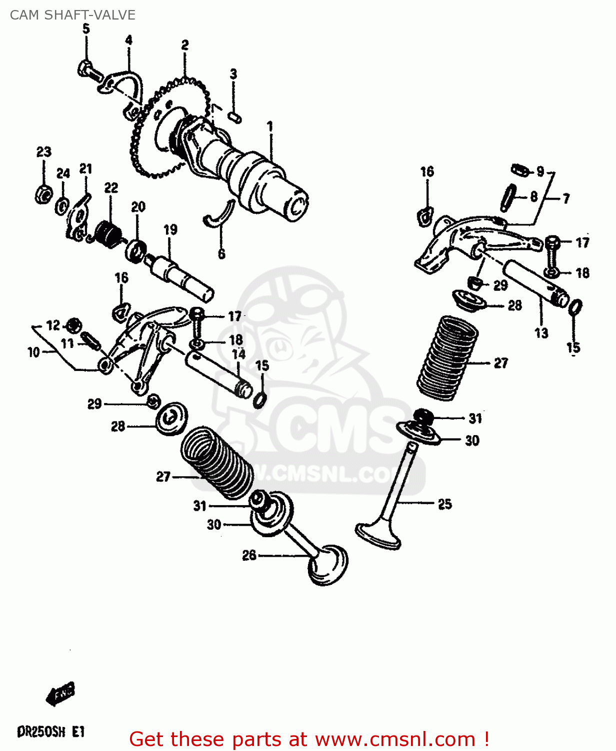 Suzuki Dr250s 1987 H E01 E04 E06 E15 E21 E22 E24 E39 Cam Shaft Valve Buy Original Cam