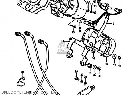 SPEEDOMETER-TACHOMETER - DR250S 1987 (H) (E01 E04 E06 E15 E21 E22 E24 E39)