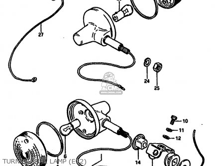 TURN SIGNAL LAMP (E22) - DR250S 1987 (H) (E01 E04 E06 E15 E21 E22 E24 E39)