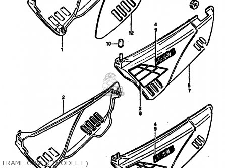 FRAME COVER (MODEL E) - DR250S 1987 (H) (E01 E04 E06 E15 E21 E22 E24 E39)