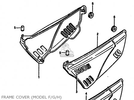 FRAME COVER (MODEL F/G/H) - DR250S 1987 (H) (E01 E04 E06 E15 E21 E22 E24 E39)
