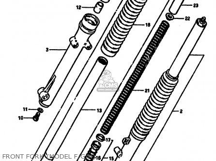 FRONT FORK (MODEL F/G/H) - DR250S 1987 (H) (E01 E04 E06 E15 E21 E22 E24 E39)