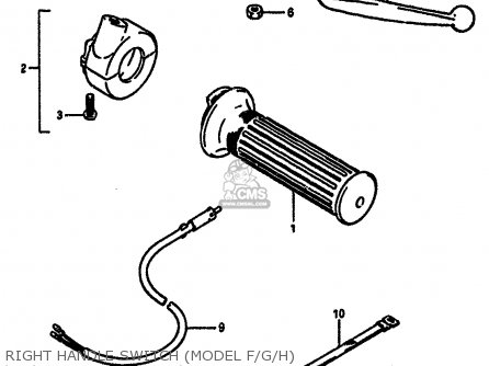 RIGHT HANDLE SWITCH (MODEL F/G/H) - DR250S 1987 (H) (E01 E04 E06 E15 E21 E22 E24 E39)