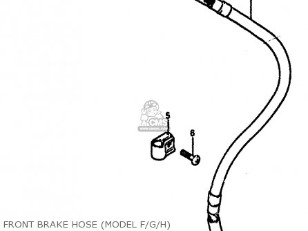 FRONT BRAKE HOSE (MODEL F/G/H) - DR250S 1987 (H) (E01 E04 E06 E15 E21 E22 E24 E39)