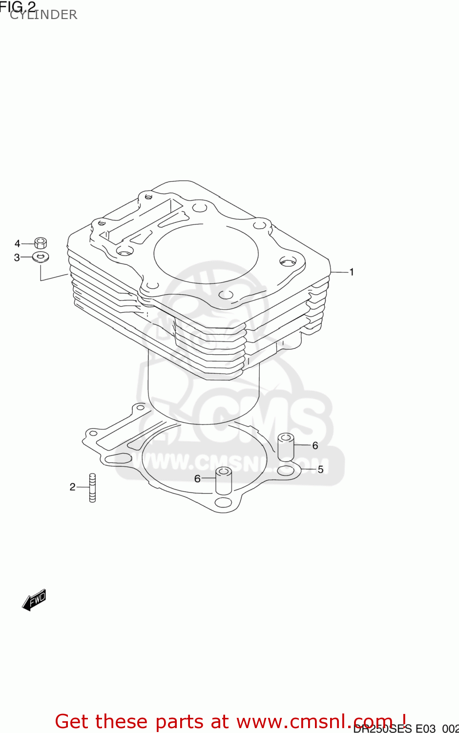 CYLINDER DR250SE 1990 (L) USA (E03)