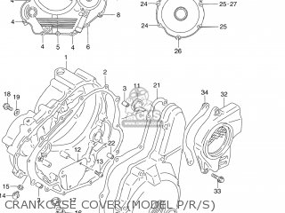 CRANKCASE COVER (MODEL P/R/S) - DR250SE 1990 (L) USA (E03)