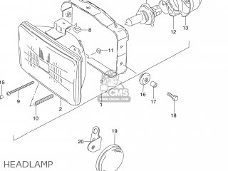 HEADLAMP - DR250SE 1990 (L) USA (E03)