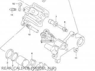 REAR CALIPER (MODEL N/P) - DR250SE 1990 (L) USA (E03)