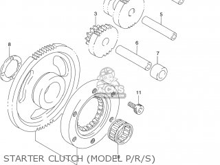 STARTER CLUTCH (MODEL P/R/S) - DR250SE 1990 (L) USA (E03)