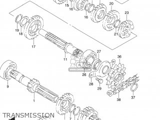 TRANSMISSION - DR250SE 1990 (L) USA (E03)