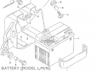 BATTERY (MODEL L/M/N) - DR250SE 1991 (M) USA (E03)
