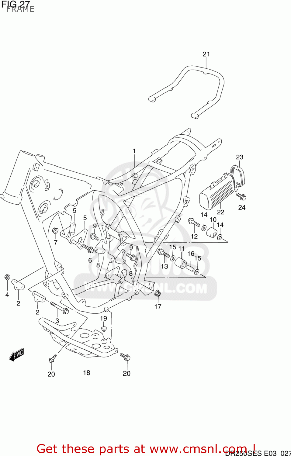 FRAME DR250SE 1992 (N) USA (E03)