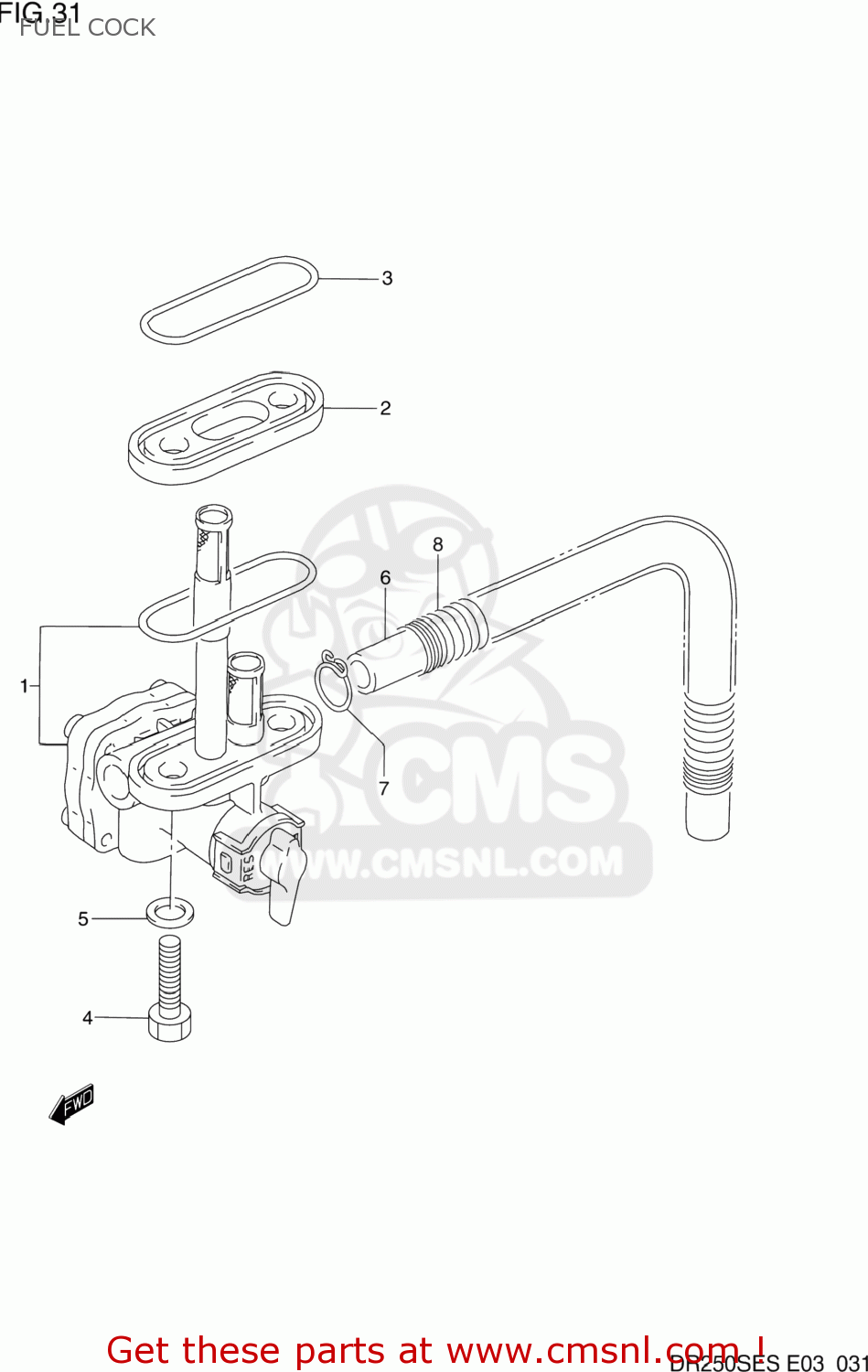 FUEL COCK DR250SE 1992 (N) USA (E03)