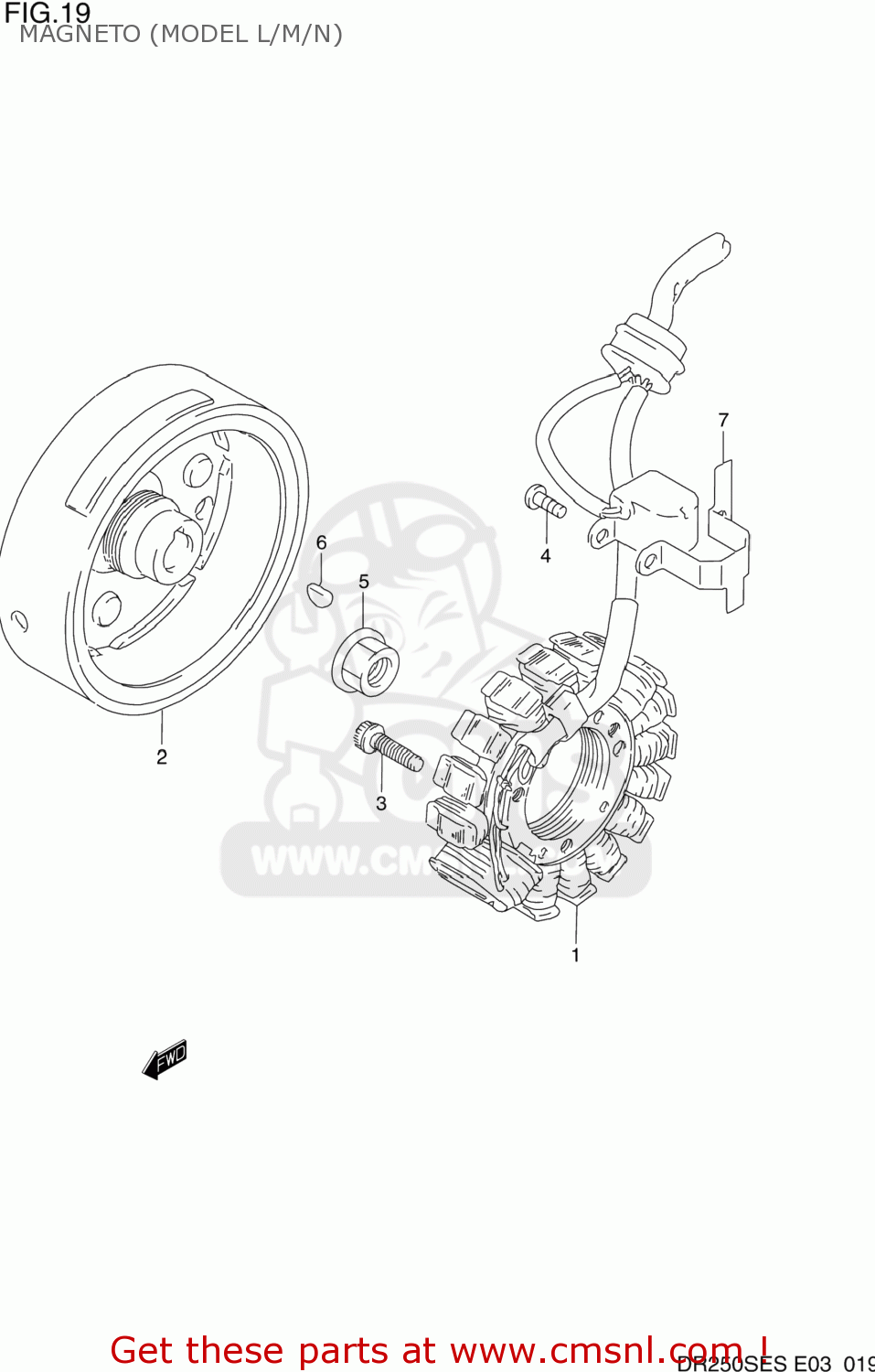 MAGNETO (MODEL L/M/N) DR250SE 1992 (N) USA (E03)