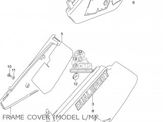FRAME COVER (MODEL L/M) - DR250SE 1992 (N) USA (E03)