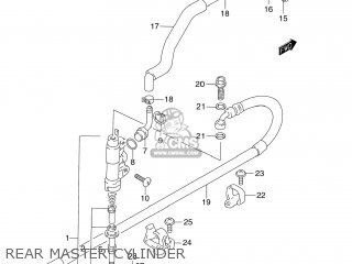 REAR MASTER CYLINDER - DR250SE 1992 (N) USA (E03)