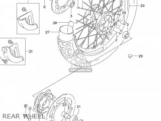 REAR WHEEL - DR250SE 1992 (N) USA (E03)