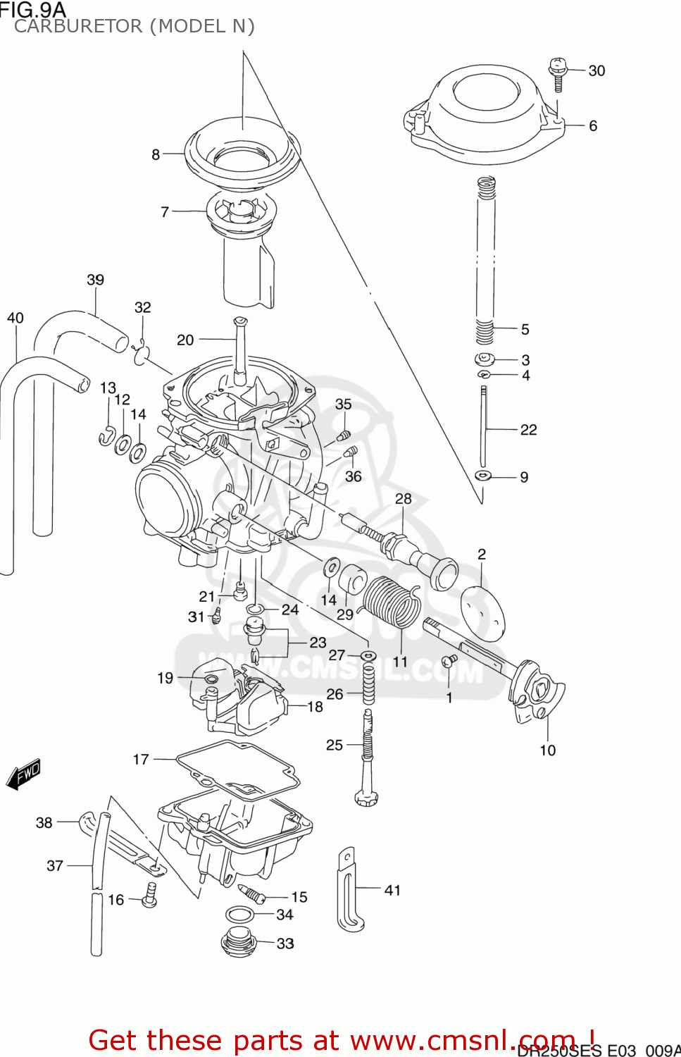 CARBURETOR (MODEL N) DR250SE 1993 (P) USA (E03)