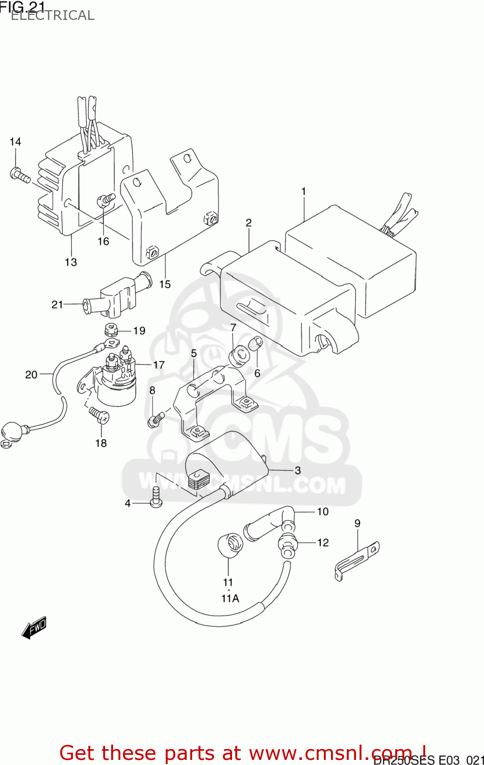 ELECTRICAL DR250SE 1993 (P) USA (E03)