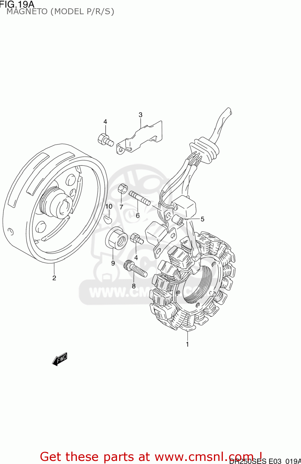 MAGNETO (MODEL P/R/S) DR250SE 1993 (P) USA (E03)