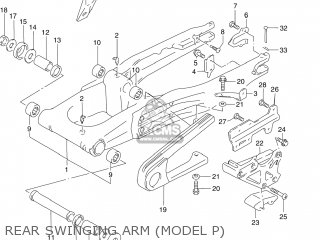REAR SWINGING ARM (MODEL P) - DR250SE 1993 (P) USA (E03)