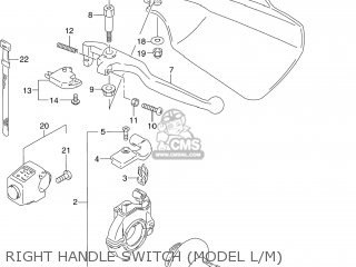 RIGHT HANDLE SWITCH (MODEL L/M) - DR250SE 1993 (P) USA (E03)