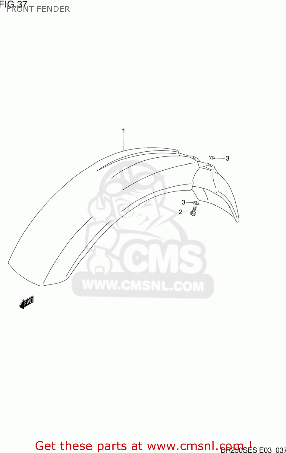 FRONT FENDER DR250SE 1994 (R) USA (E03)