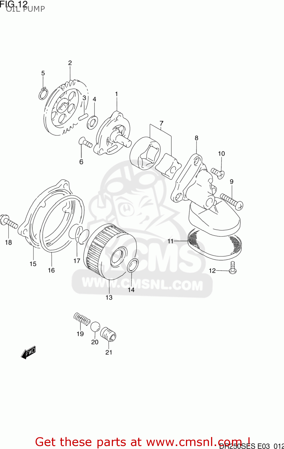 OIL PUMP DR250SE 1994 (R) USA (E03)
