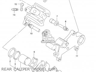 REAR CALIPER (MODEL L/M) - DR250SE 1994 (R) USA (E03)