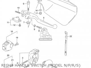 RIGHT HANDLE SWITCH (MODEL N/P/R/S) - DR250SE 1994 (R) USA (E03)