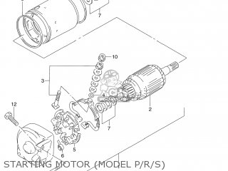 STARTING MOTOR (MODEL P/R/S) - DR250SE 1994 (R) USA (E03)