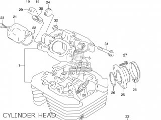CYLINDER HEAD - DR250SE 1995 (S) USA (E03)