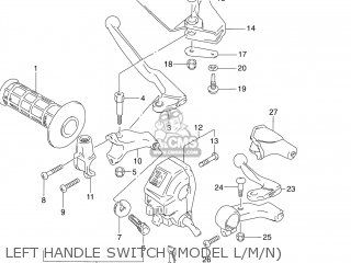 LEFT HANDLE SWITCH (MODEL L/M/N) - DR250SE 1995 (S) USA (E03)