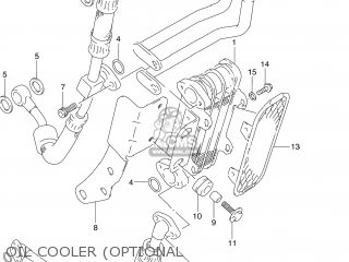 OIL COOLER (OPTIONAL - DR250SE 1995 (S) USA (E03)