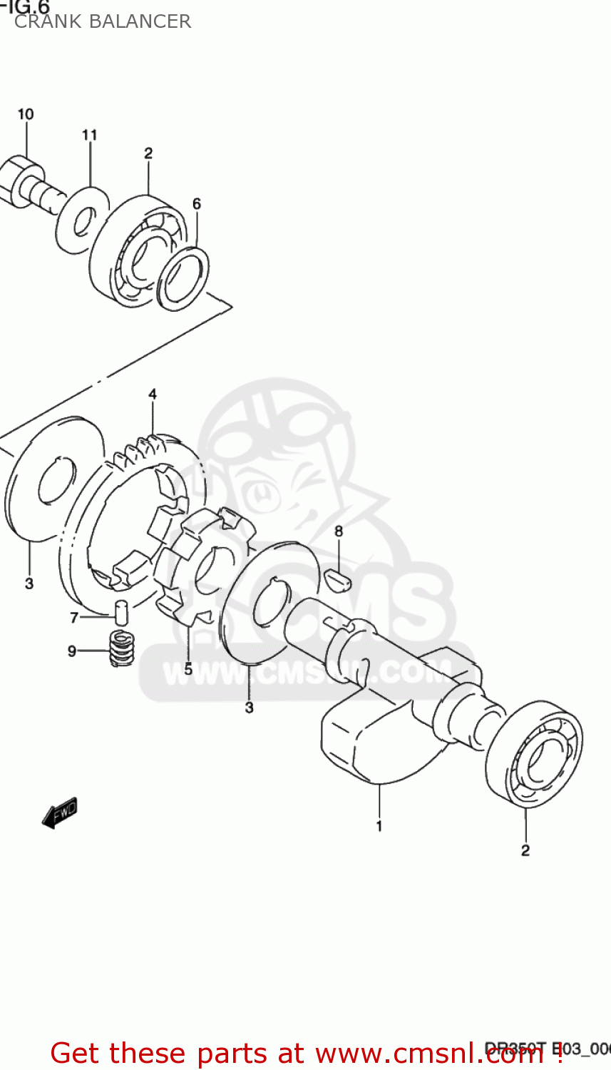 CRANK BALANCER DR350 1990 (L) USA (E03)
