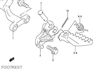FOOTREST - DR350 1990 (L) USA (E03)