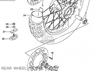 REAR WHEEL (MODEL R/S/T) - DR350 1990 (L) USA (E03)
