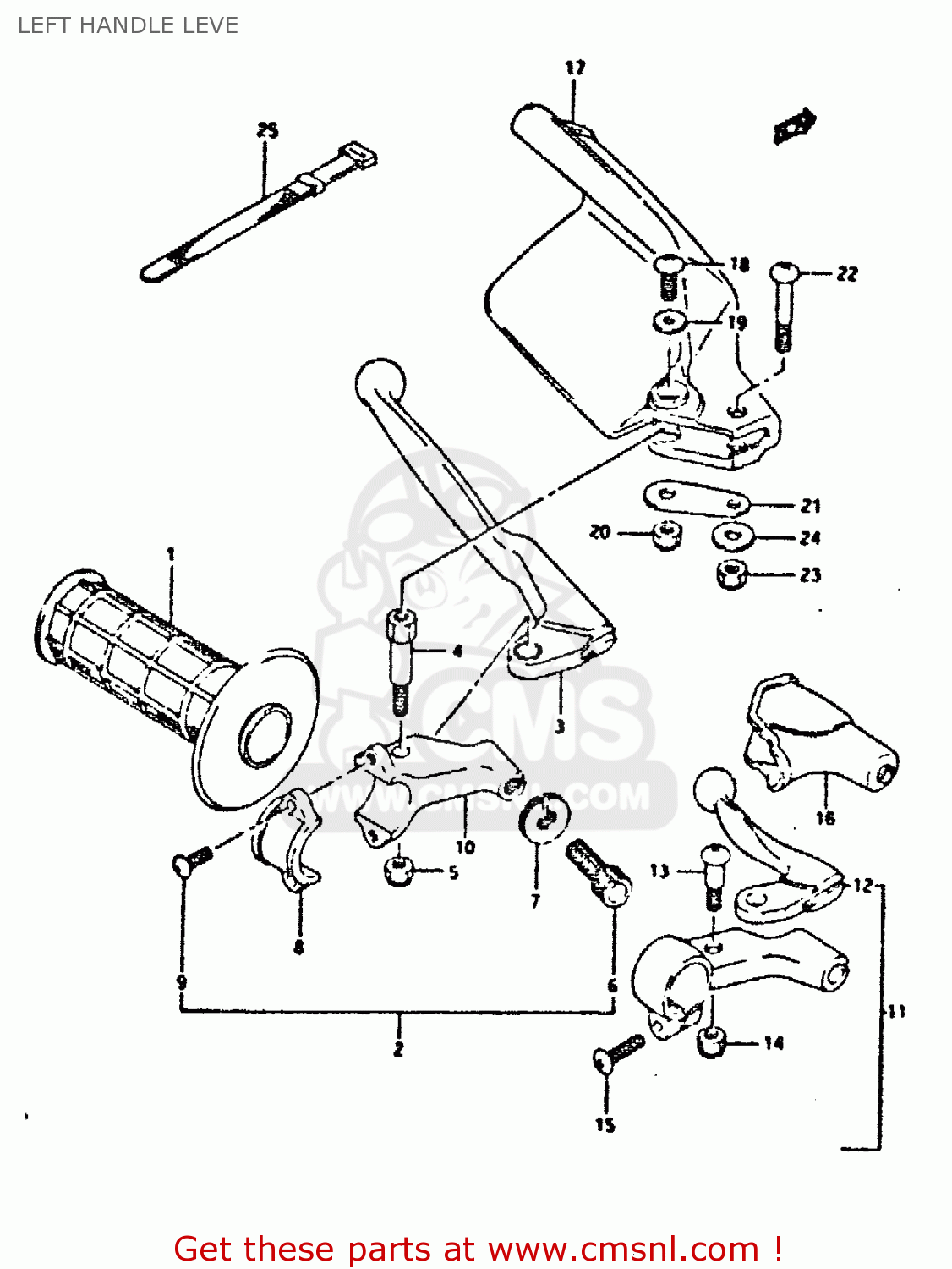 LEFT HANDLE LEVE DR350 1990 (L)