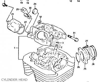 CYLINDER HEAD - DR350 1990 (L)