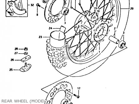 REAR WHEEL (MODEL) - DR350 1990 (L)