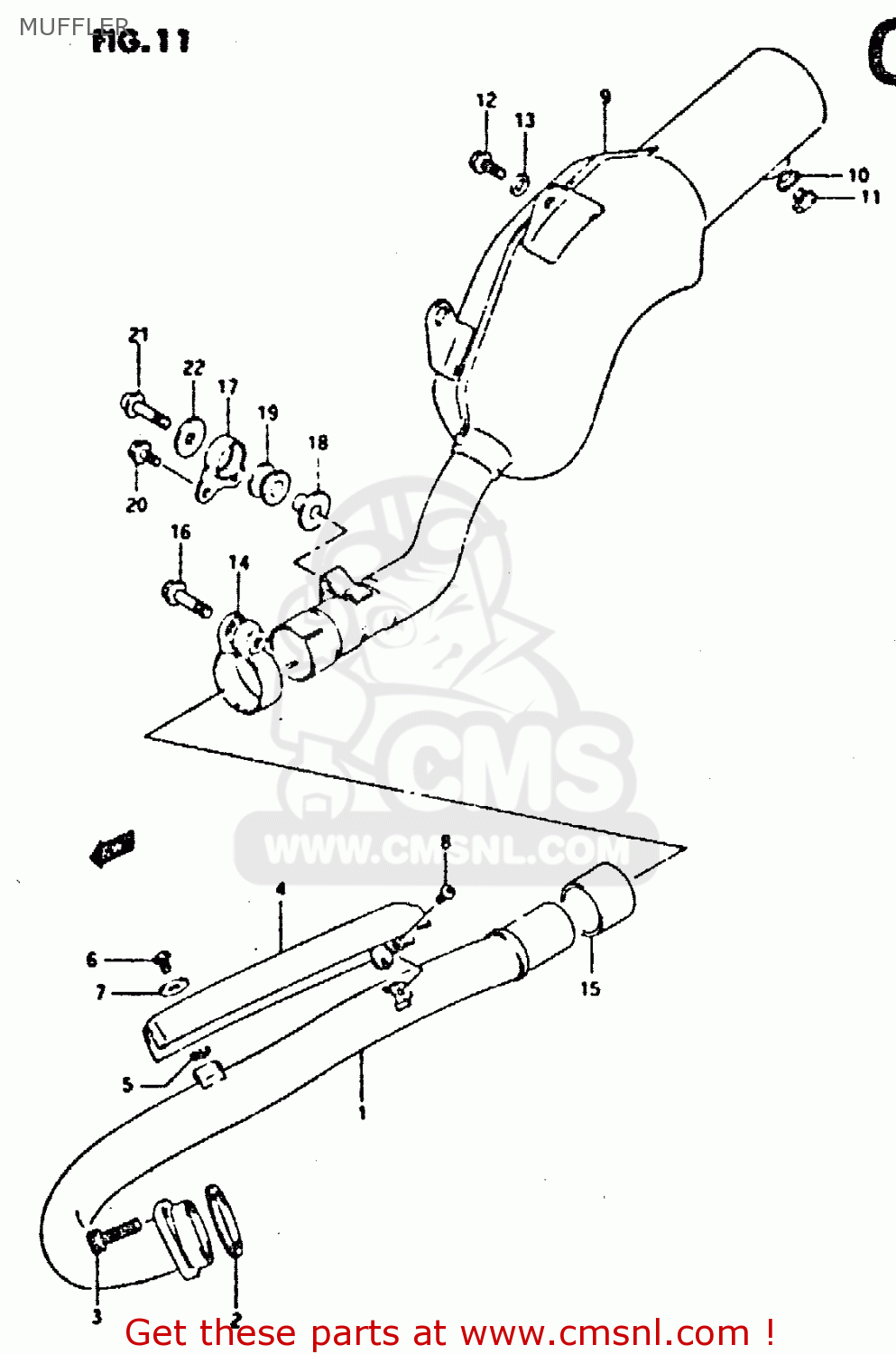 Suzuki DR350 1991 (M) MUFFLER - buy original MUFFLER spares online