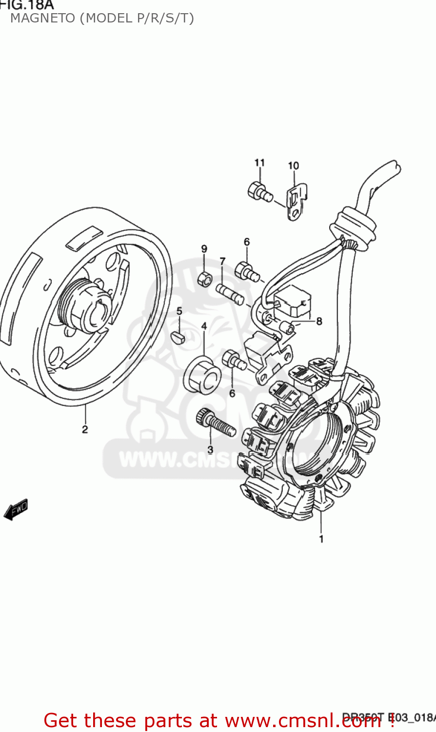 MAGNETO (MODEL P/R/S/T) DR350 1991 (M) USA (E03)