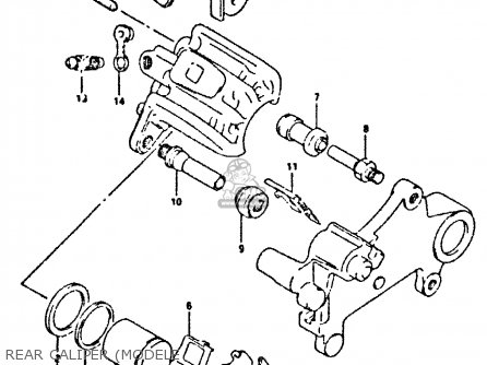 REAR CALIPER (MODELE - DR350 1991 (M)