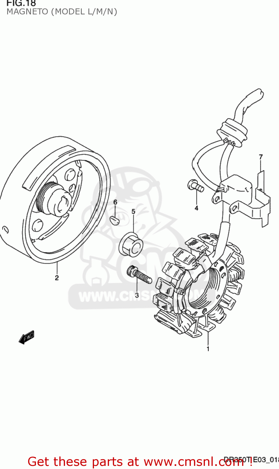 MAGNETO (MODEL L/M/N) DR350 1992 (N) USA (E03)