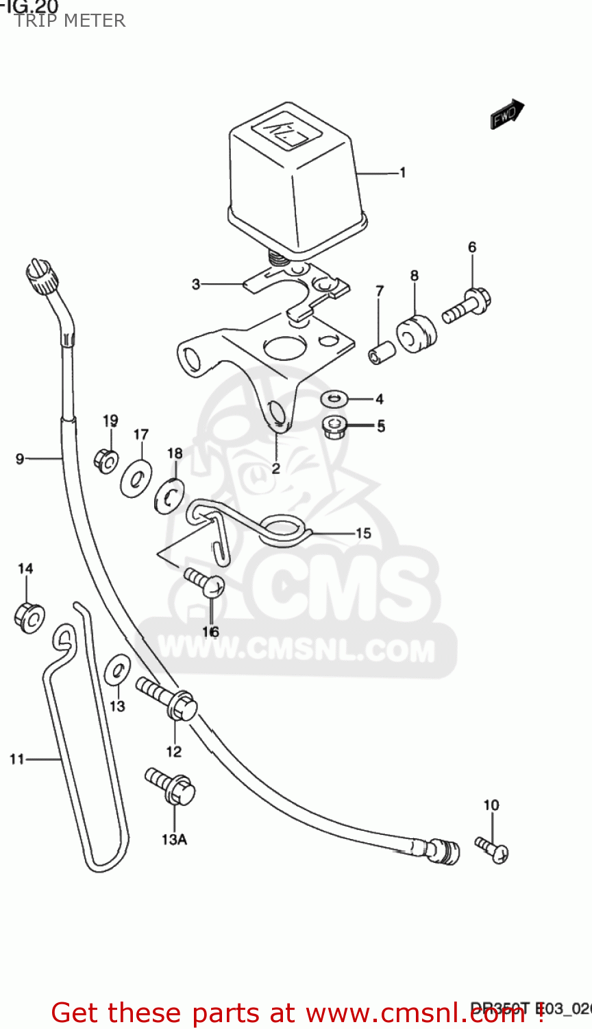 TRIP METER DR350 1992 (N) USA (E03)